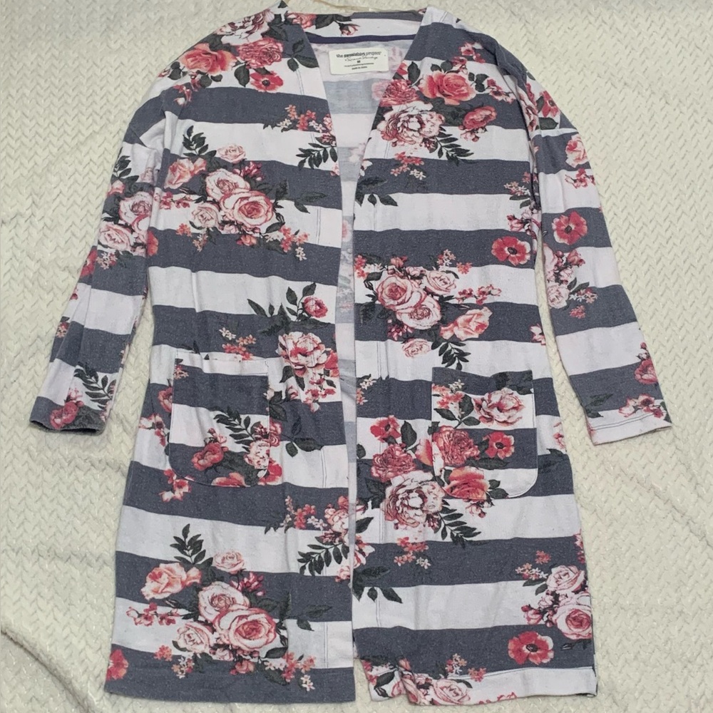 the sweetheart project Lilia Boutique striped floral cardigan